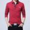 TFETTERS Long T-Shirt Men Turn-Down Stripe Designer