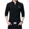 TFETTERS Long T-Shirt Men Turn-Down Stripe Designer