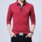 TFETTERS Long T-Shirt Men Turn-Down Stripe Designer