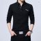 TFETTERS Long T-Shirt Men Turn-Down Stripe Designer