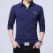 TFETTERS Long T-Shirt Men Turn-Down Stripe Designer