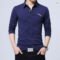 TFETTERS Long T-Shirt Men Turn-Down Stripe Designer