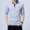 TFETTERS Long T-Shirt Men Turn-Down Stripe Designer