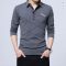 TFETTERS Long T-Shirt Men Turn-Down Stripe Designer
