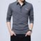 TFETTERS Long T-Shirt Men Turn-Down Stripe Designer