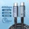 USB4.0 40Gbps PD240W Type C Fast Charging Cable