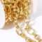14K gold plated irregular oval chains