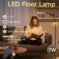 Adjustable gooseneck dimmable LED floor lamp