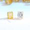 14k gold emerald cut moissanite studs