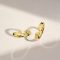 14K yellow gold Moissanite couple rings