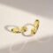 14K yellow gold Moissanite couple rings