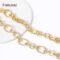 14K gold plated irregular oval chains