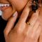 14K yellow gold Moissanite couple rings