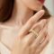 14K yellow gold Moissanite couple rings