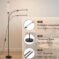 Modern dimmable gooseneck LED floor lamp