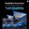 Vention 16K DisplayPort 2.1 Cable (80Gbps, 8K@240Hz)