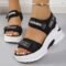 Women’s Chunky Platform Sports Sandals with Wedge Heels