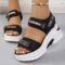 Women’s Chunky Platform Sports Sandals with Wedge Heels
