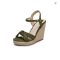 Women’s Knitted Wedge High-Heel Flip-Flop Sandals, Plus Sizes