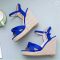 Women’s Knitted Wedge High-Heel Flip-Flop Sandals, Plus Sizes