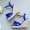 Women’s Knitted Wedge High-Heel Flip-Flop Sandals, Plus Sizes