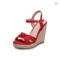 Women’s Knitted Wedge High-Heel Flip-Flop Sandals, Plus Sizes