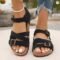 Women’s Lightweight Buckle-Strap Non-Slip Cork Flat Summer Sandals