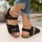 Women’s Lightweight Buckle-Strap Non-Slip Cork Flat Summer Sandals