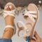 Women’s Lightweight Flower-Decorated Non-Slip Platform Wedge Summer Sandals