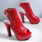 Women’s Peep-Toe Buckle Platform High-Heel Summer Ankle Boots