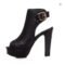 Women’s Peep-Toe Buckle Platform High-Heel Summer Ankle Boots