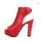 Women’s Peep-Toe Buckle Platform High-Heel Summer Ankle Boots