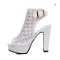 Women’s Peep-Toe Buckle Platform High-Heel Summer Ankle Boots
