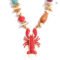 Yhpup 2025 Handmade Ocean Shell Red Crab Necklace
