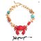 Yhpup 2025 Handmade Ocean Shell Red Crab Necklace