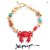 Yhpup 2025 Handmade Ocean Shell Red Crab Necklace