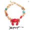 Yhpup 2025 Handmade Ocean Shell Red Crab Necklace