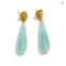 Yhpup 4 Color Acrylic Teardrop Dangle Summer Earrings