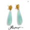 Yhpup 4 Color Acrylic Teardrop Dangle Summer Earrings
