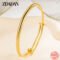 ZDADAN 925 Silver 18K Gold Adjustable Bangle Bracelet