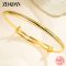 ZDADAN 925 Silver 18K Gold Adjustable Bangle Bracelet