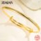 ZDADAN 925 Silver 18K Gold Adjustable Bangle Bracelet