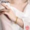 ZDADAN 925 Silver 18K Gold Adjustable Bangle Bracelet