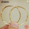 ZDADAN 925 Silver 18K Gold Round Hoop Earrings