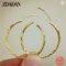 ZDADAN 925 Silver 18K Gold Round Hoop Earrings