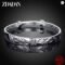ZDADAN 925 Silver Pattern Carved Cuff Bracelet Bangle