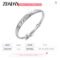 ZDADAN 925 Silver Pattern Carved Cuff Bracelet Bangle