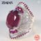 ZDADAN 925 Silver Ruby Zircon Women Ring