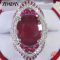 ZDADAN 925 Silver Ruby Zircon Women Ring