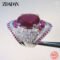 ZDADAN 925 Silver Ruby Zircon Women Ring